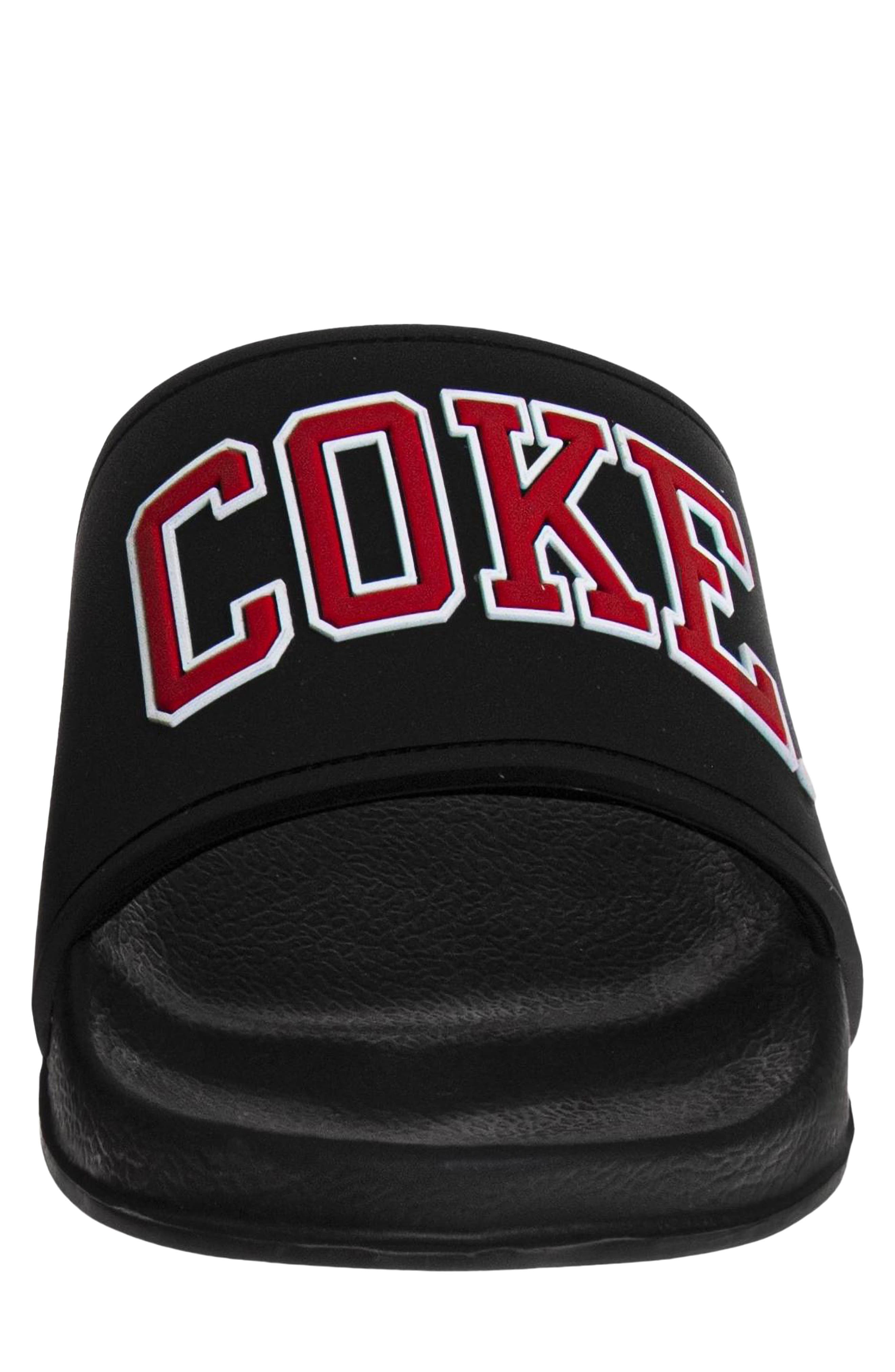 Coca-Cola Coke® Slide Sandal, Alternate, color, BLACK