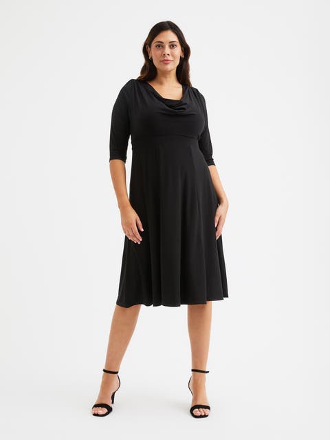 Cowl Neck '1940s' Dress
