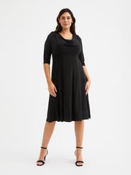 Scarlett & Jo Cowl Neck '1940s' Dress