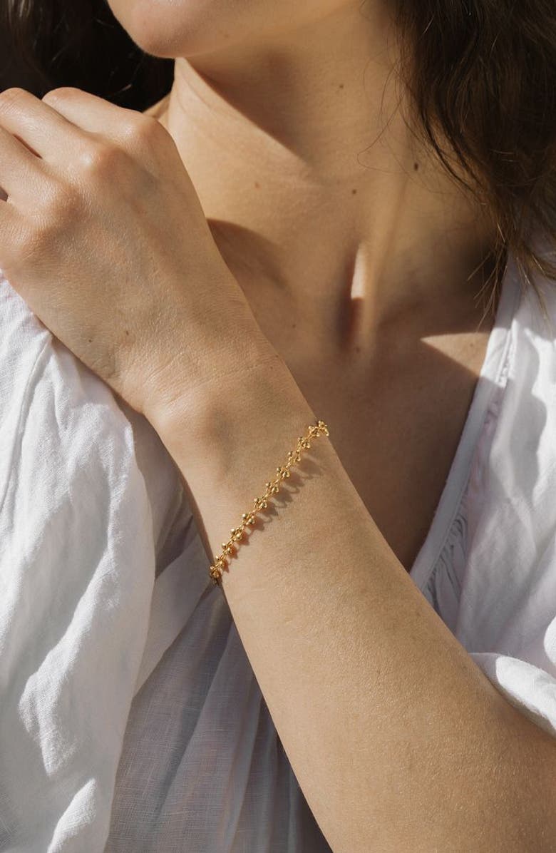 Satya Jewelry Warming Energy Chain Bracelet, Alternate, color, Gold