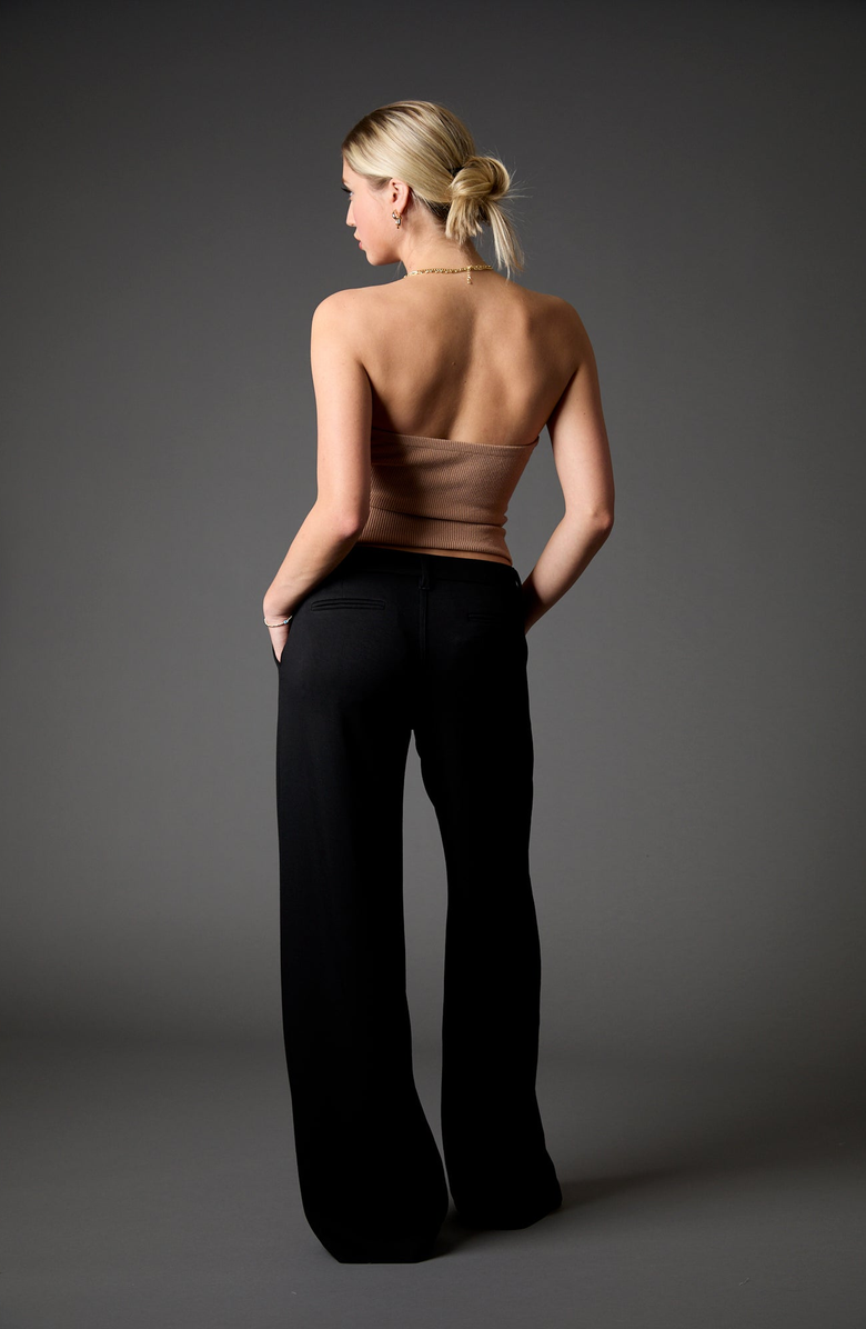 BLUE REVIVAL Taylor Wide Leg Trouser, Alternate, color, Black