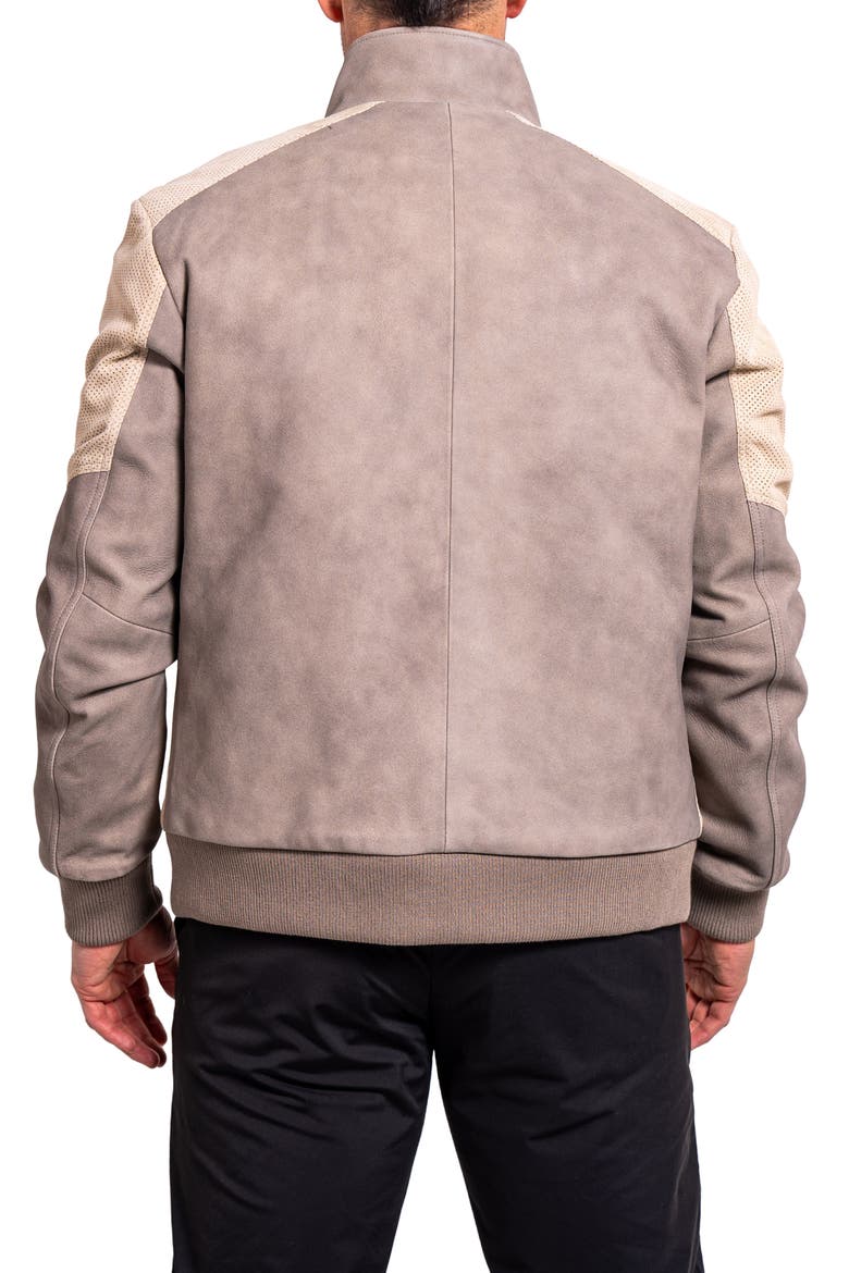 Resistance Mixed Media Suede Jacket, Alternate, color, GREY