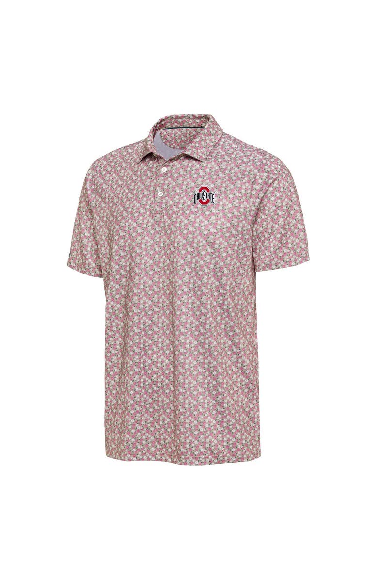 ANTIGUA Men's Antigua Pink Ohio State Buckeyes Desert Dry Dogwood Polo, Alternate, color, Pink