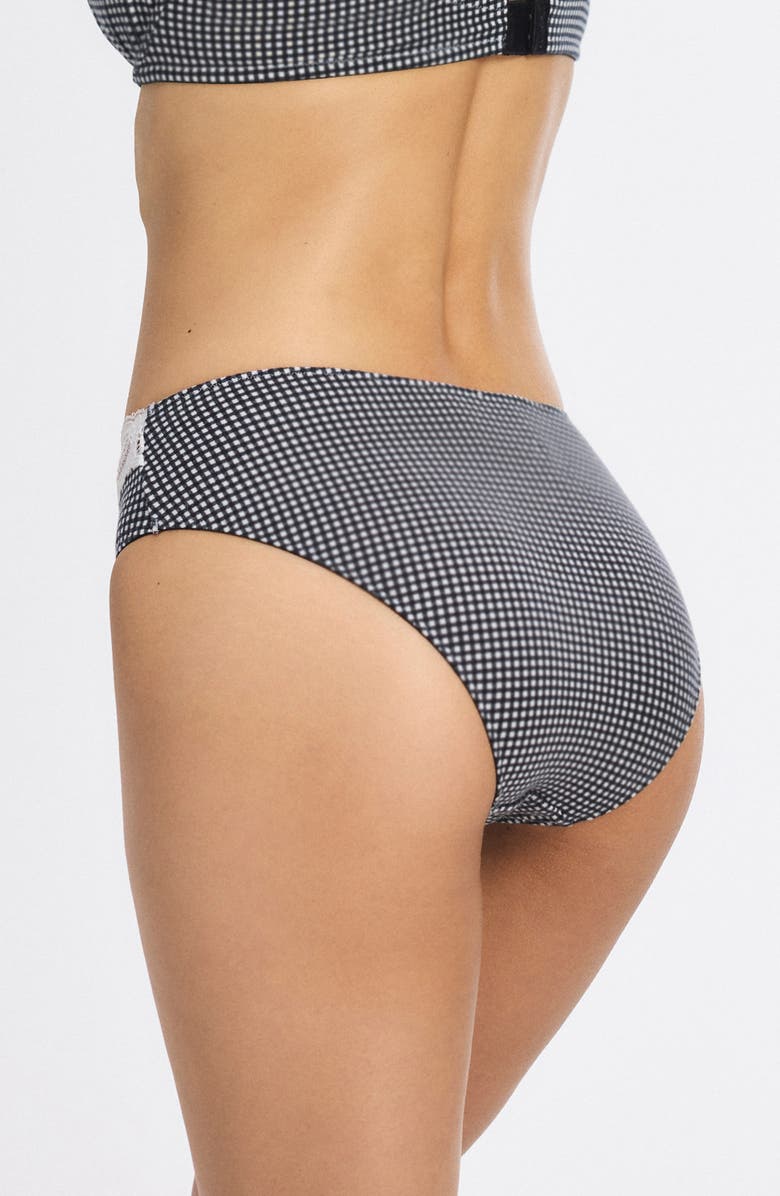 SAVAGE X FENTY Swirly Girly Hipster Briefs, Alternate, color, Black Caviar Check Effect