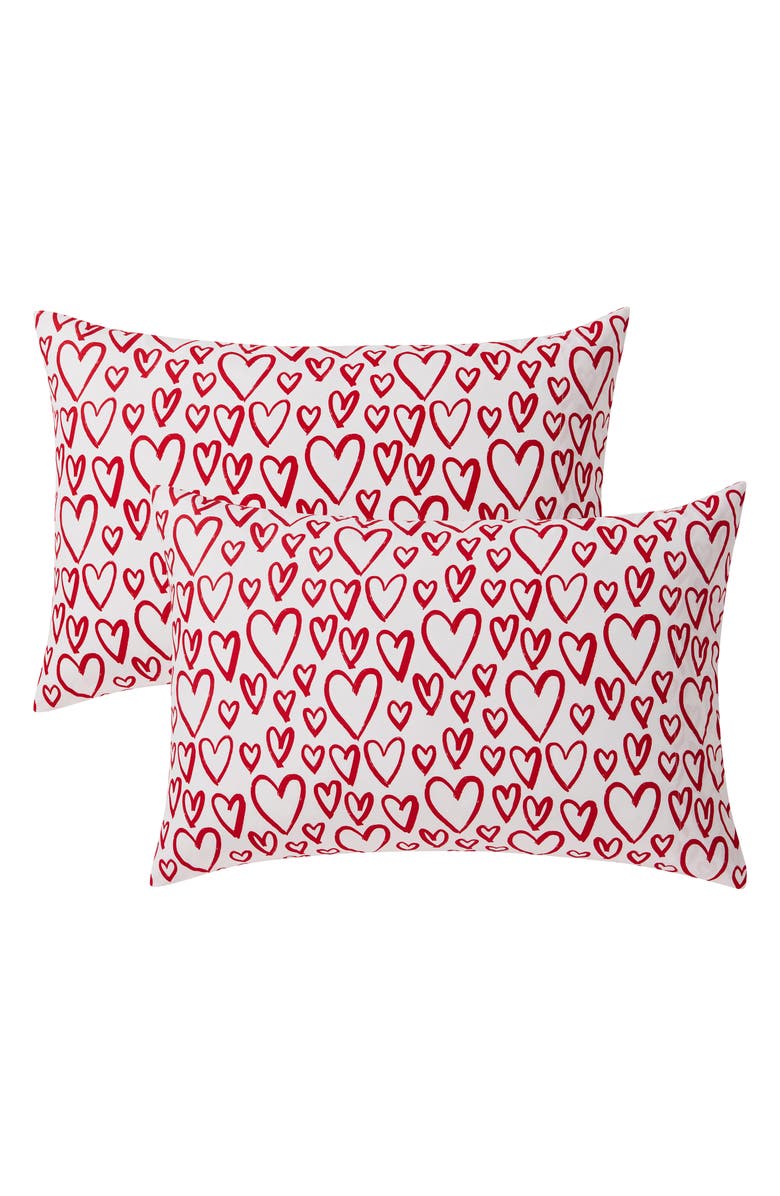 Hallmark Heartstring Sheet Set, Alternate, color, White/Red