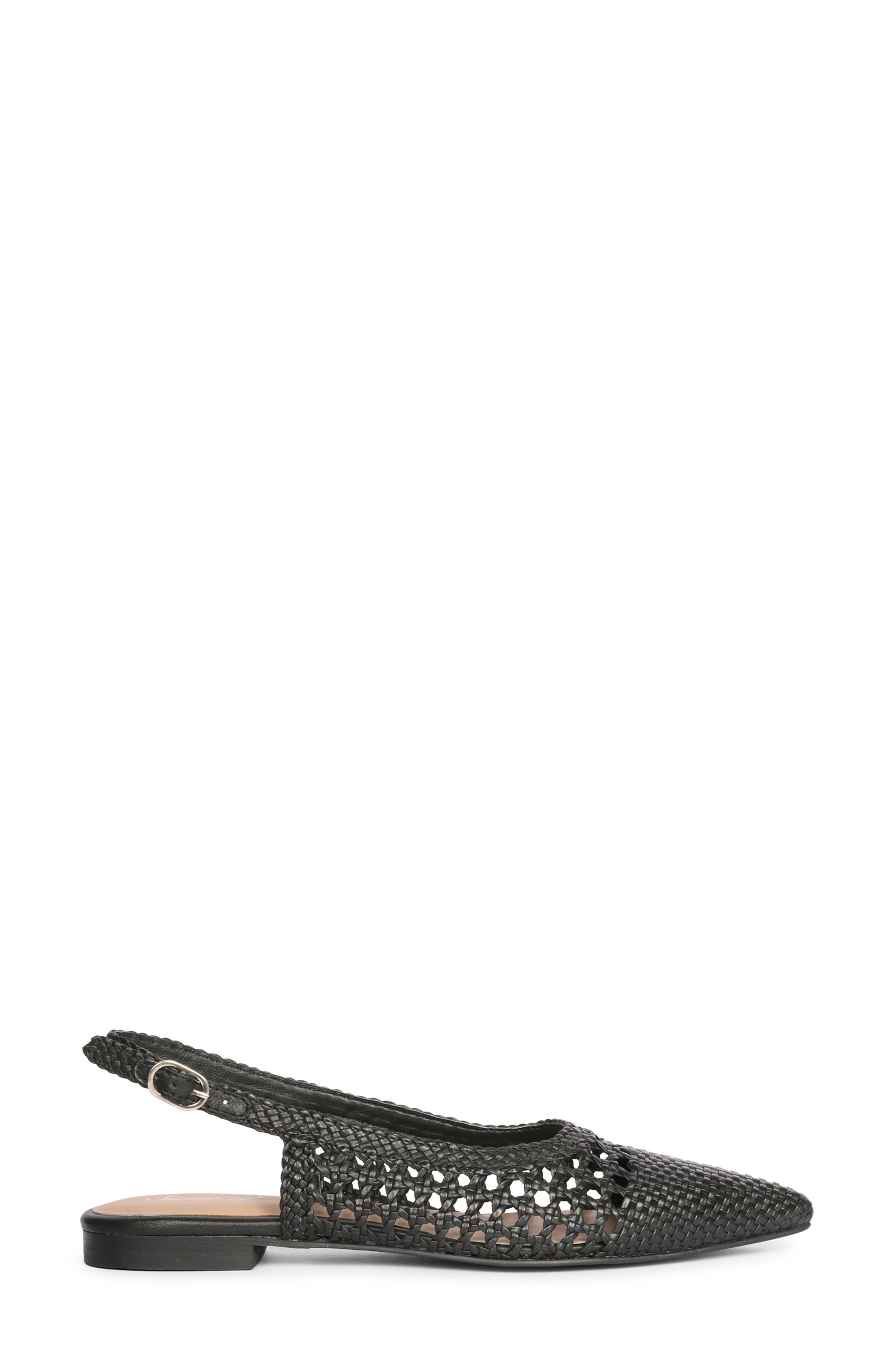 SAINT G Chayya Woven Slingback Flat, Alternate, color, Black