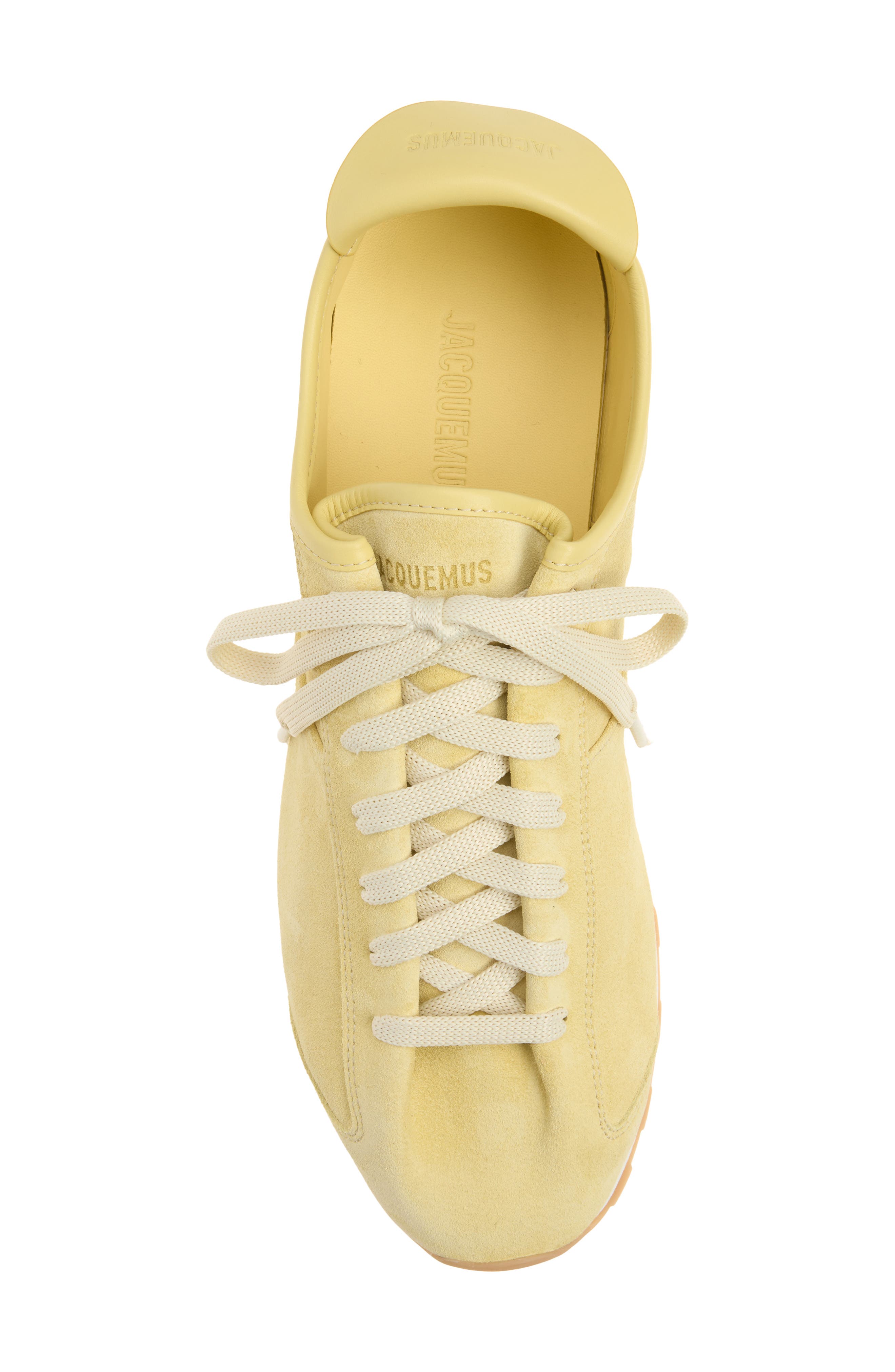 Les Tennis Leather Sneaker, Alternate, color, PALE YELLOW 205