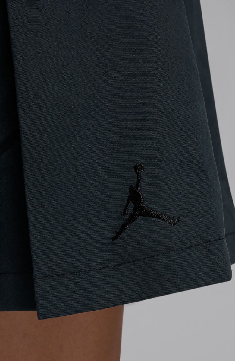 Jordan Poolside Pleated Miniskirt, Alternate, color, Black