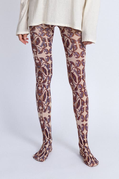 Alas Printed Tights In Purple