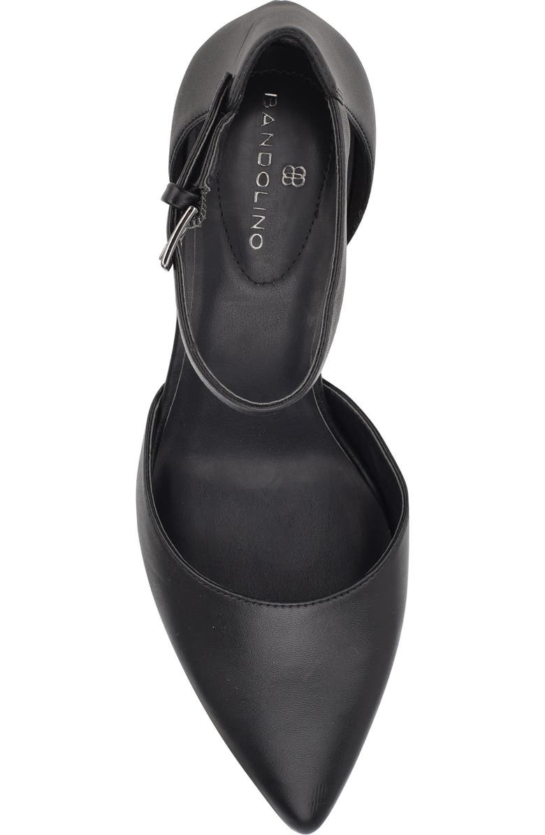 Bandolino Ginata Pointed Toe Ankle Strap Pump, Alternate, color, Black Nappa - Blkll