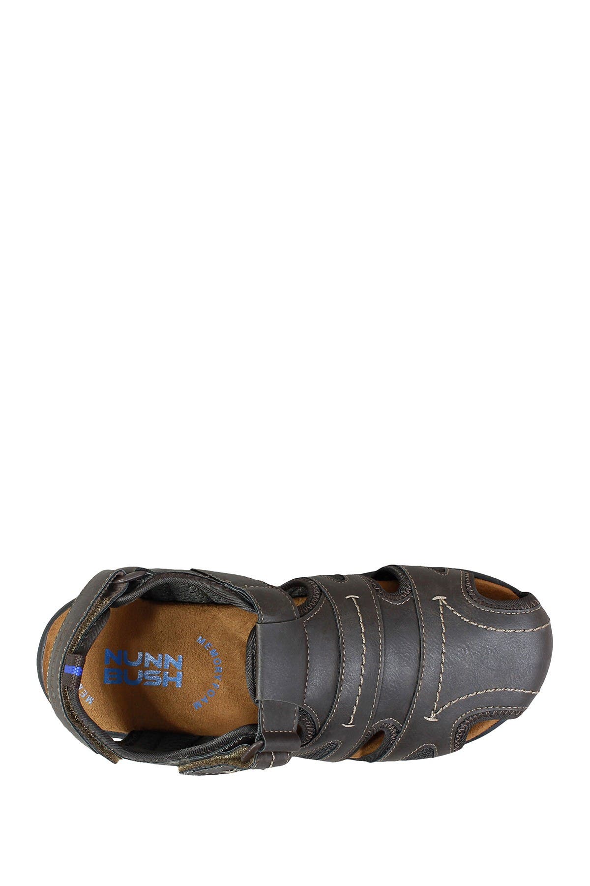 NUNN BUSH Rio Grande Leather Closed Toe Fisherman Sandal - Wide Width Available, Alternate, color, Brown