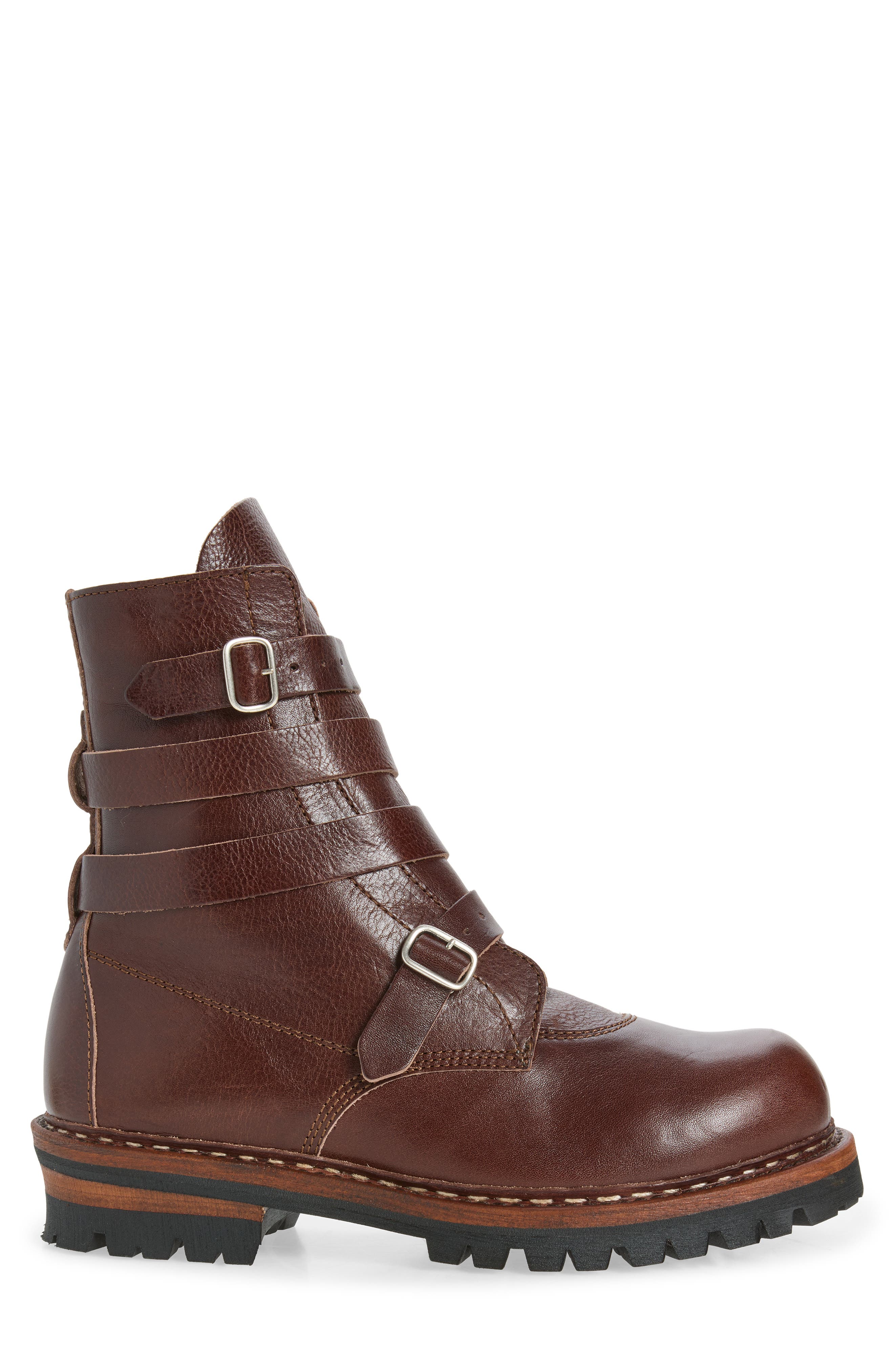 Belted Tanker Boot, Alternate, color, LIQUID BROWN RICH COWSKIN