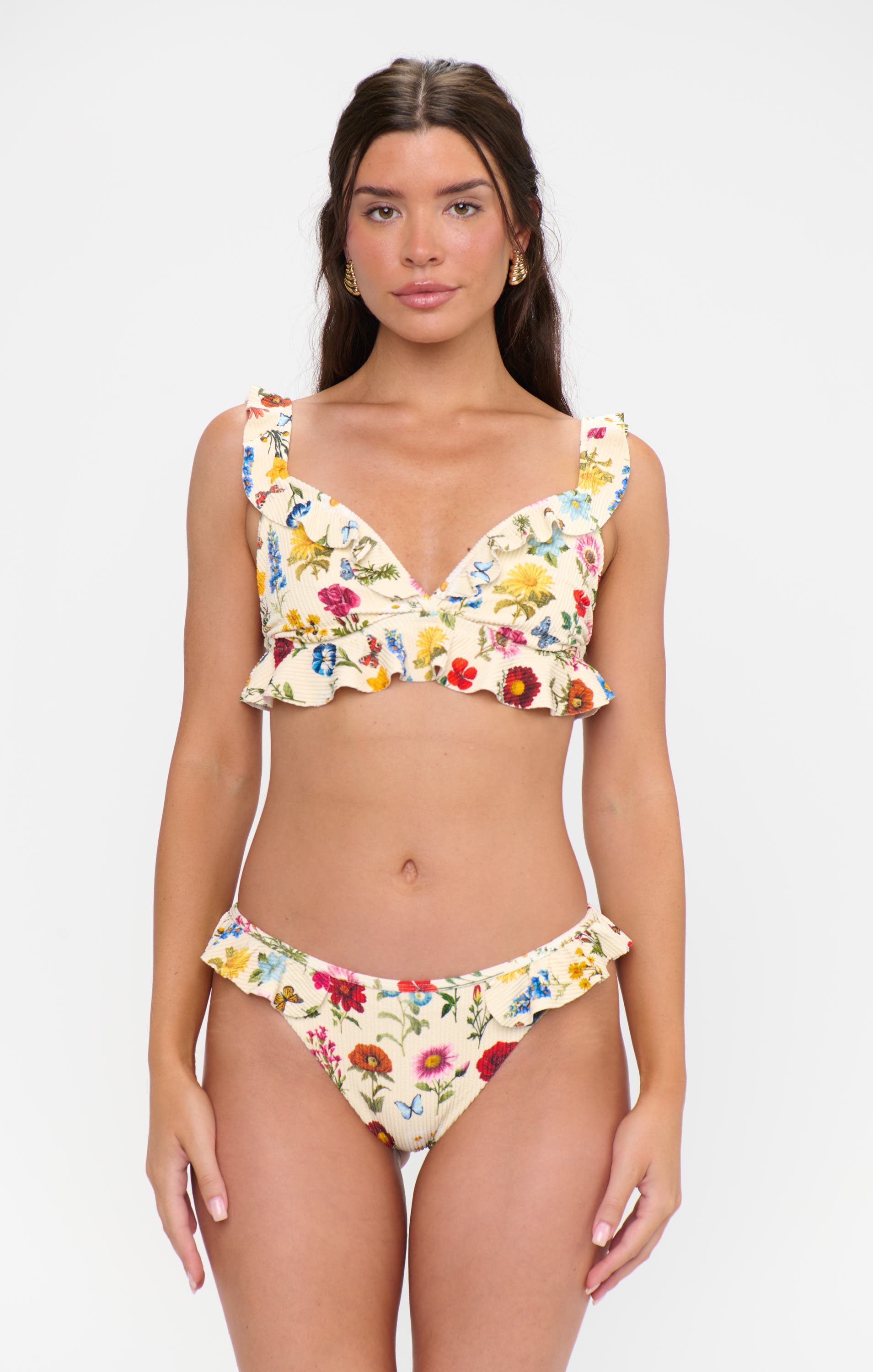 selected French Floral Rib Scrunch