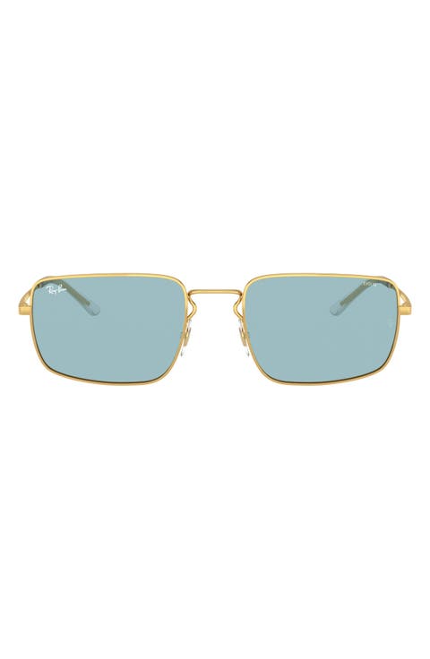 57mm Rectangular Polarized Sunglasses