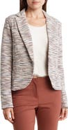 Amanda & Chelsea Classic One-Button Tweed Blazer