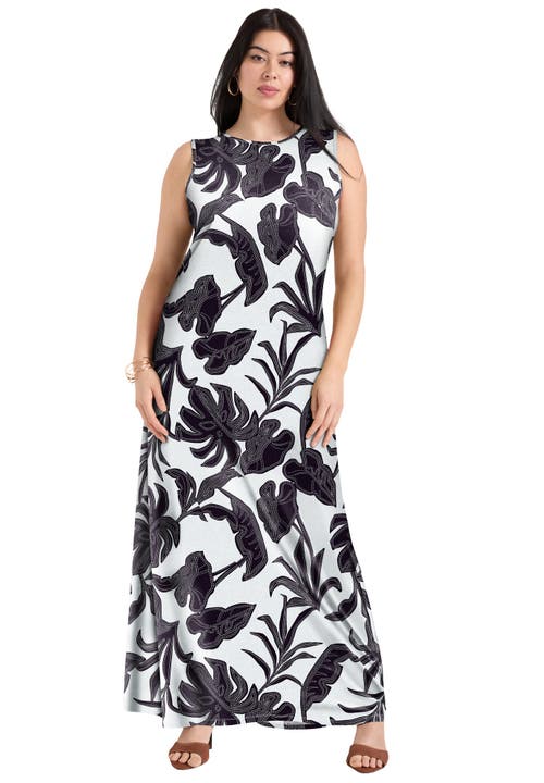 June + Vie Tank Top Maxi Dress In Black