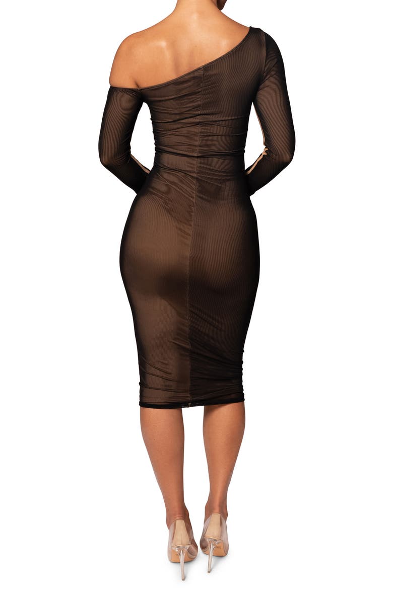 JLUXLABEL Monika One-Shoulder Long Sleeve Midi Dress, Alternate, color,