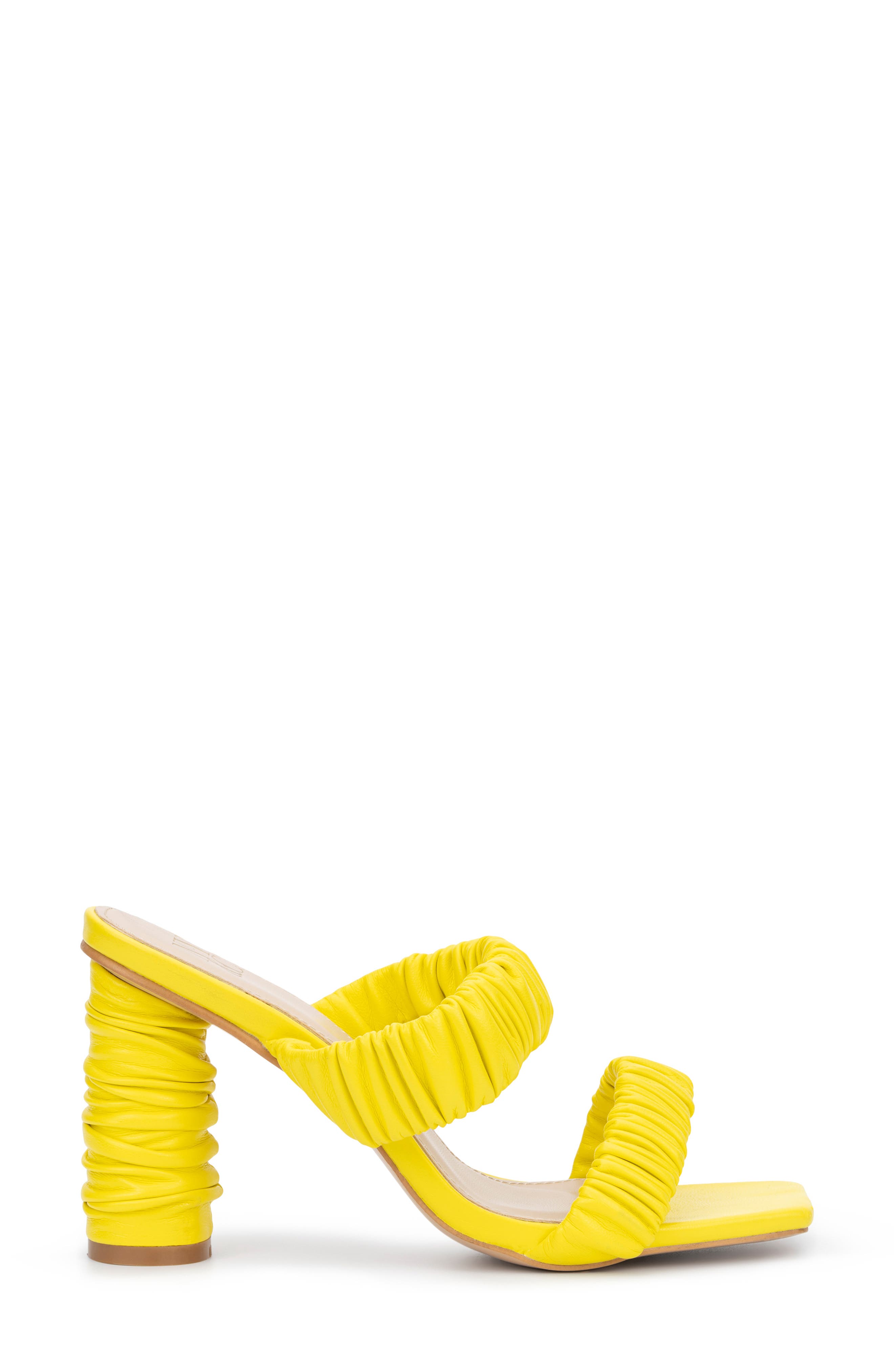 Faina Ruched Strap Sandal, Alternate, color, YELLOW