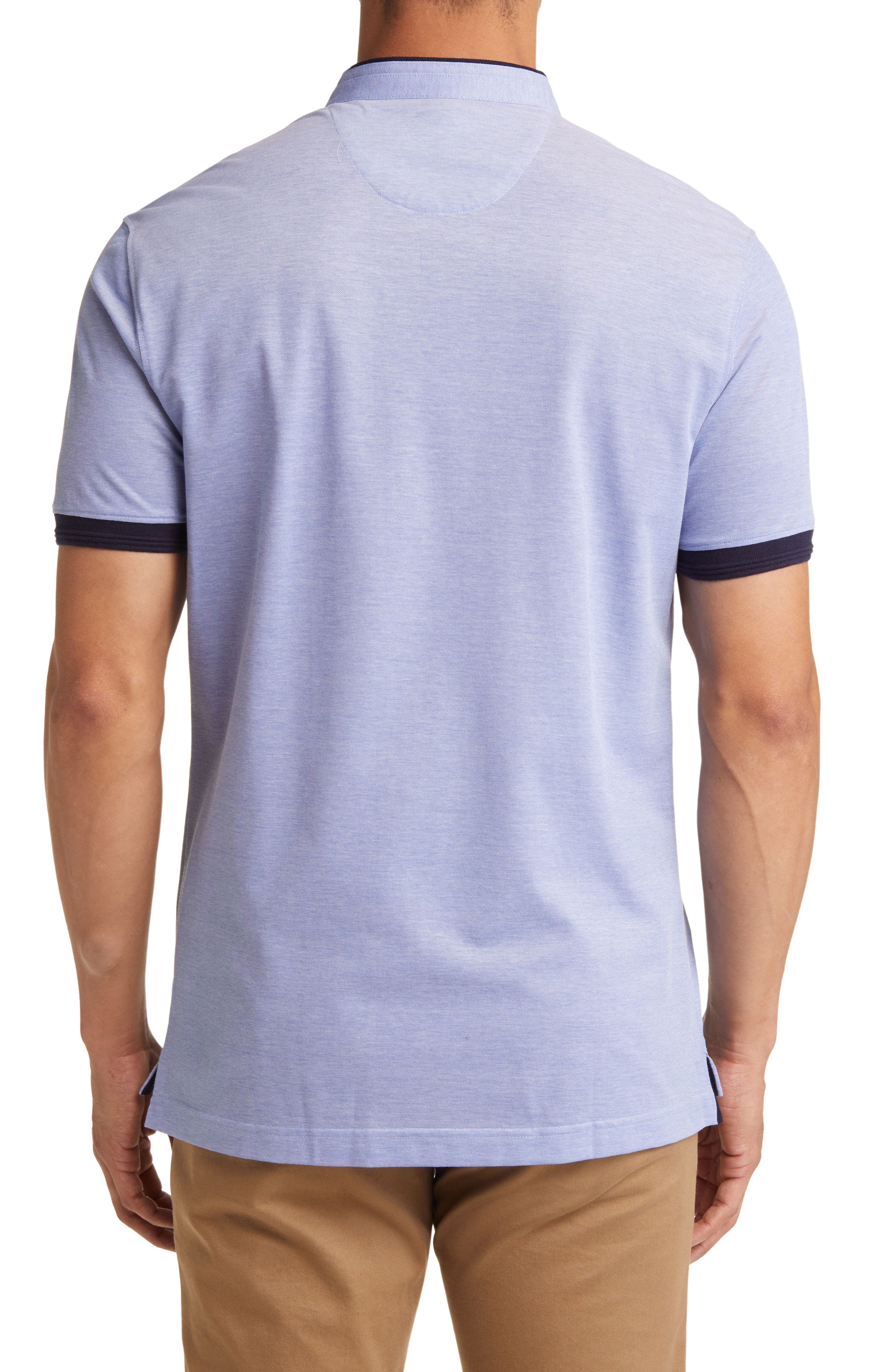 Lorenzo Uomo Trim Fit Band Collar Short Sleeve Polo (Men) | Nordstrom