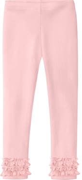 CITY THREADS Girls Soft 100% Cotton Ruffle Leggings