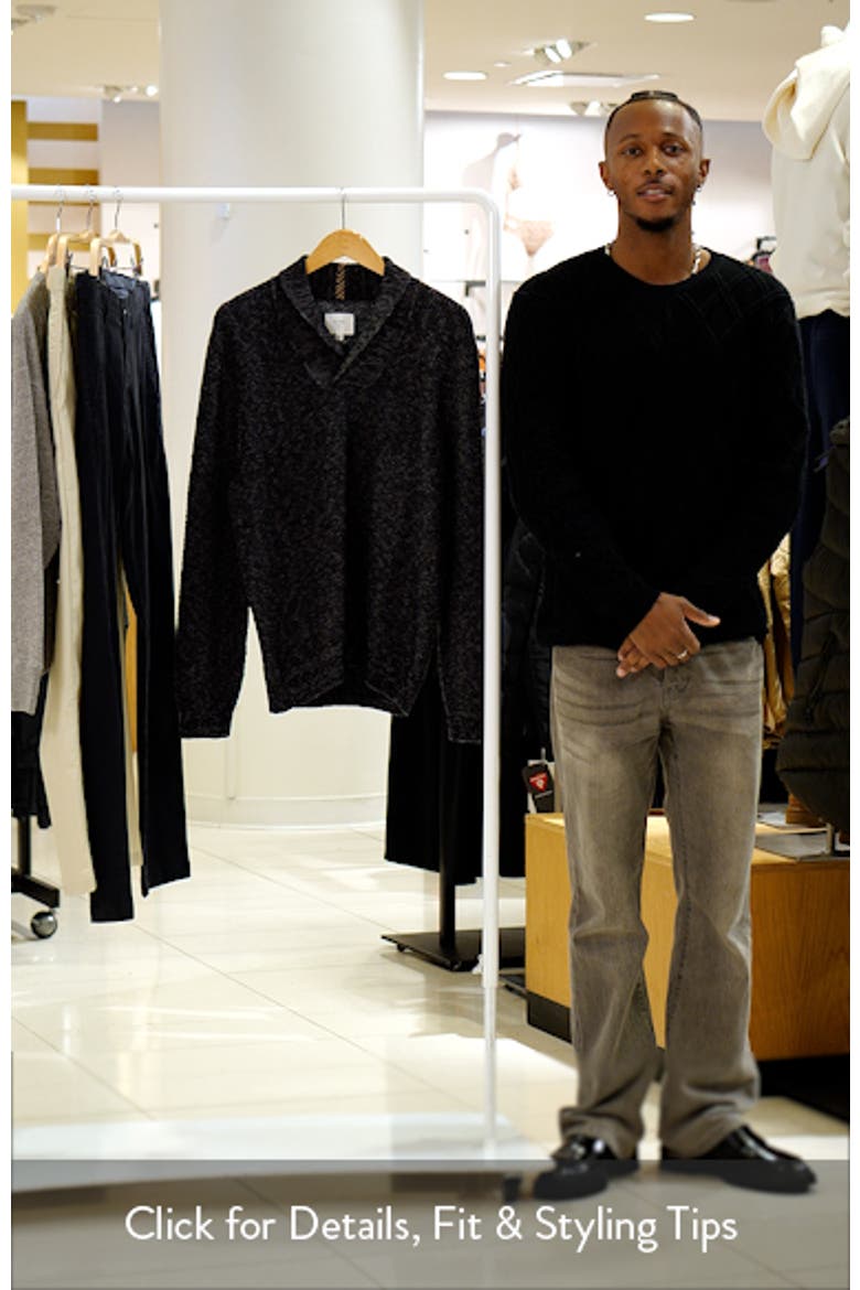 Marled Cotton Shawl Collar Sweater video