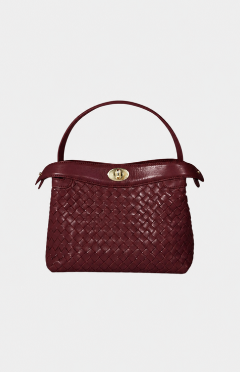 Florence Genuine Woven Nappa Leather Top Handle Bag