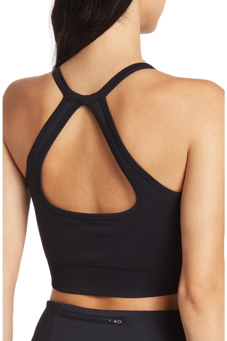 Sadie Seamless Bra, Alternate, color, BLACK