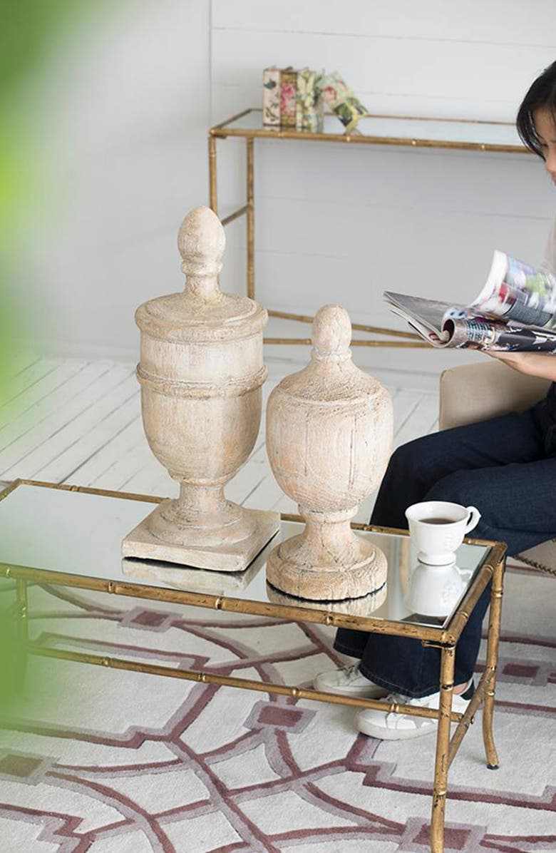 A & B Home Chester Finial Decorate Tabletop Accent Decor, Alternate, color, Cream