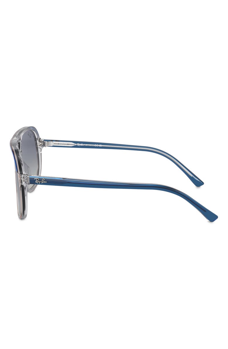 Ray-Ban Junior Bill 52mm Gradient Square Sunglasses, Alternate, color, Grey