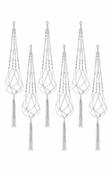 Set of 6 Macrame Plant Hangers