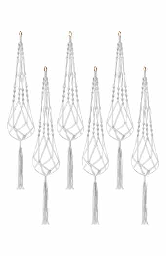 Set of 6 Macrame Plant Hangers