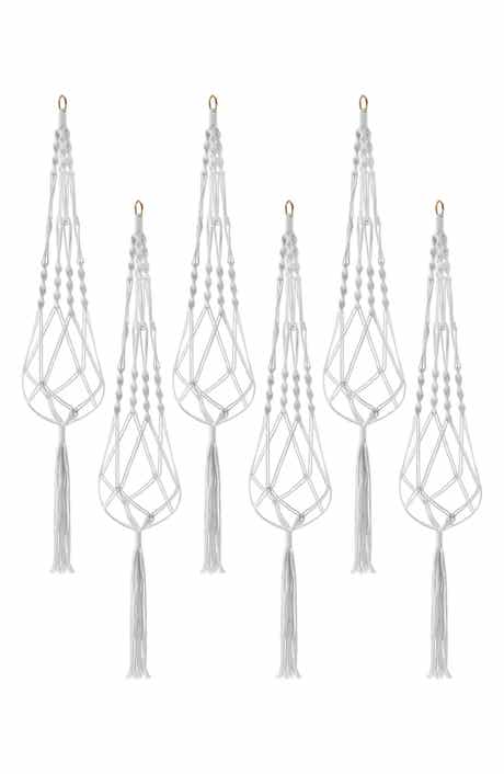 Set of 6 Macrame Plant Hangers