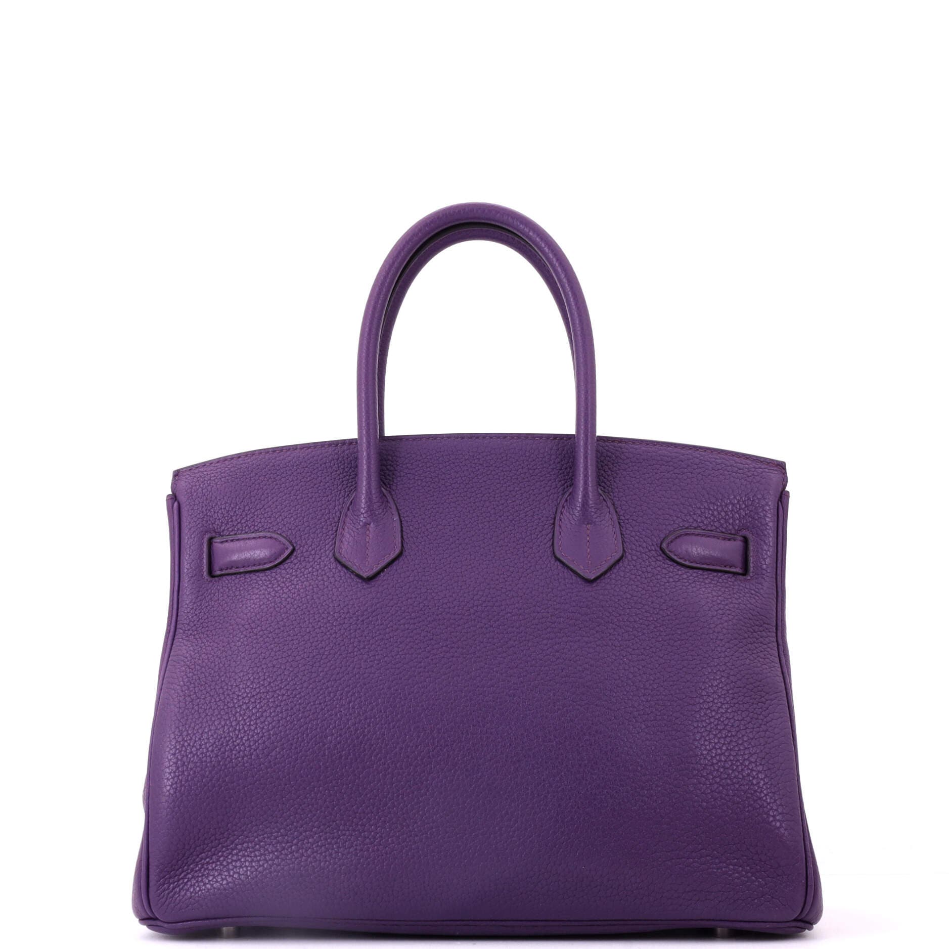 Pre-Owned Hermes Birkin Handbag Purple Togo with Palladium Hardware 30, Alternate, color, Ultraviolet