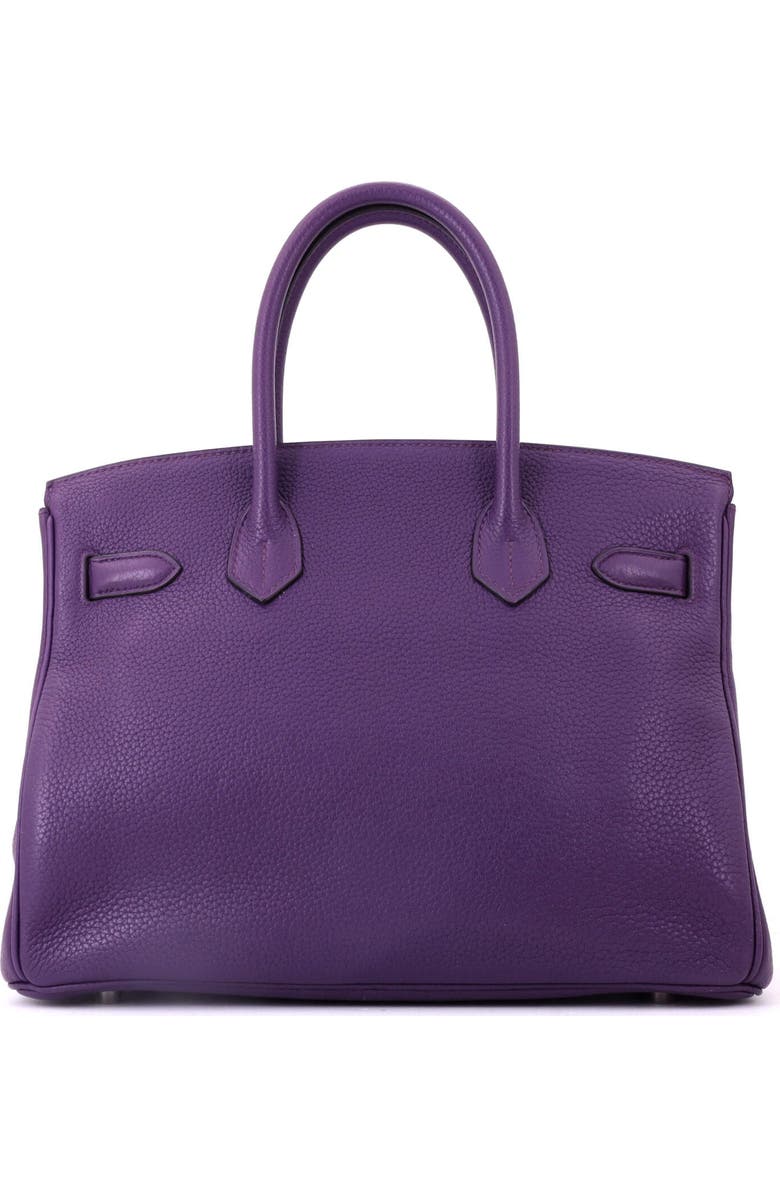 Pre-Owned Hermes Birkin Handbag Purple Togo with Palladium Hardware 30, Alternate, color, Ultraviolet