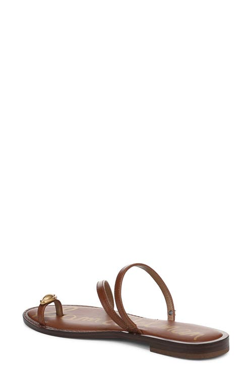 Sam Edelman Harlyn Toe Strap Sandal Cognac Brown Leather In Cognac