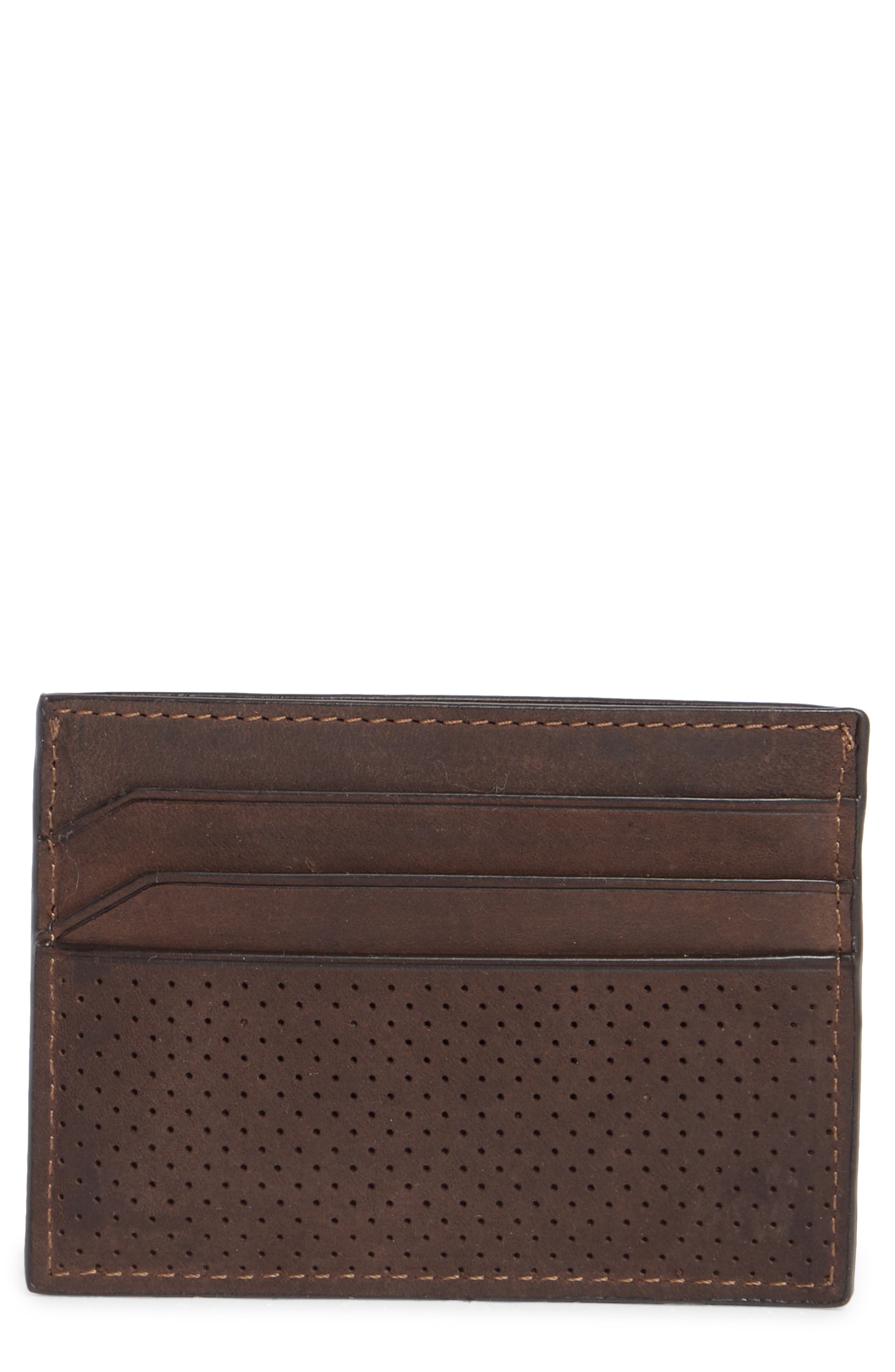 Johnston & Murphy Oil Tanned Leather Weekend Card Case