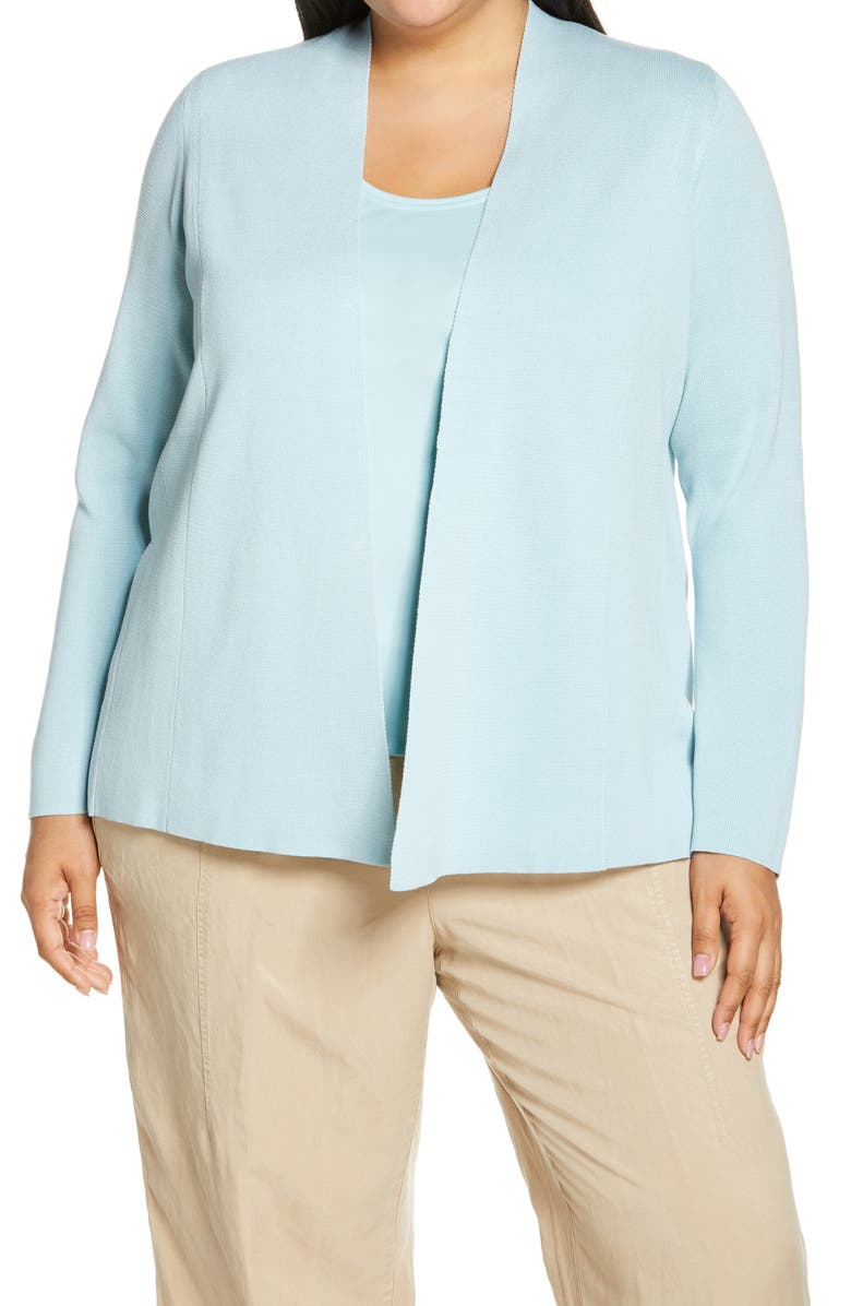 Eileen Fisher Silk & Organic Cotton Shaped Jacket, Main, color,