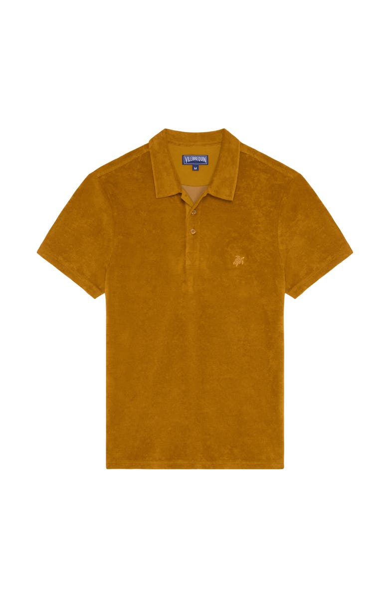 Vilebrequin Men Terry Polo Shirt Solid, Main, color, Mud