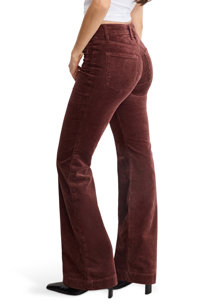 Good Legs Patch Pocket Flare Corduroy Pants, Alternate, color, WALNUT004
