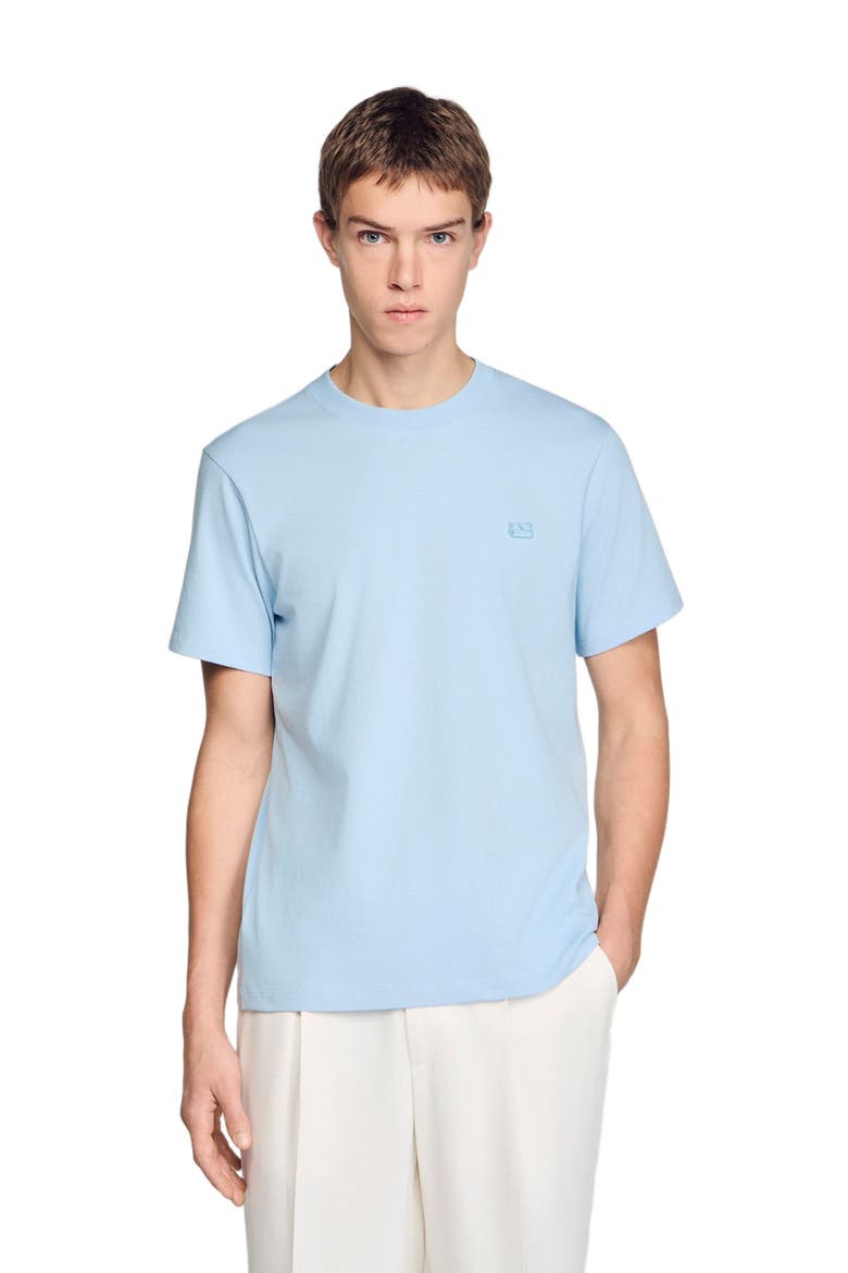 T-shirt with double S patch, Main, color, Sky blue