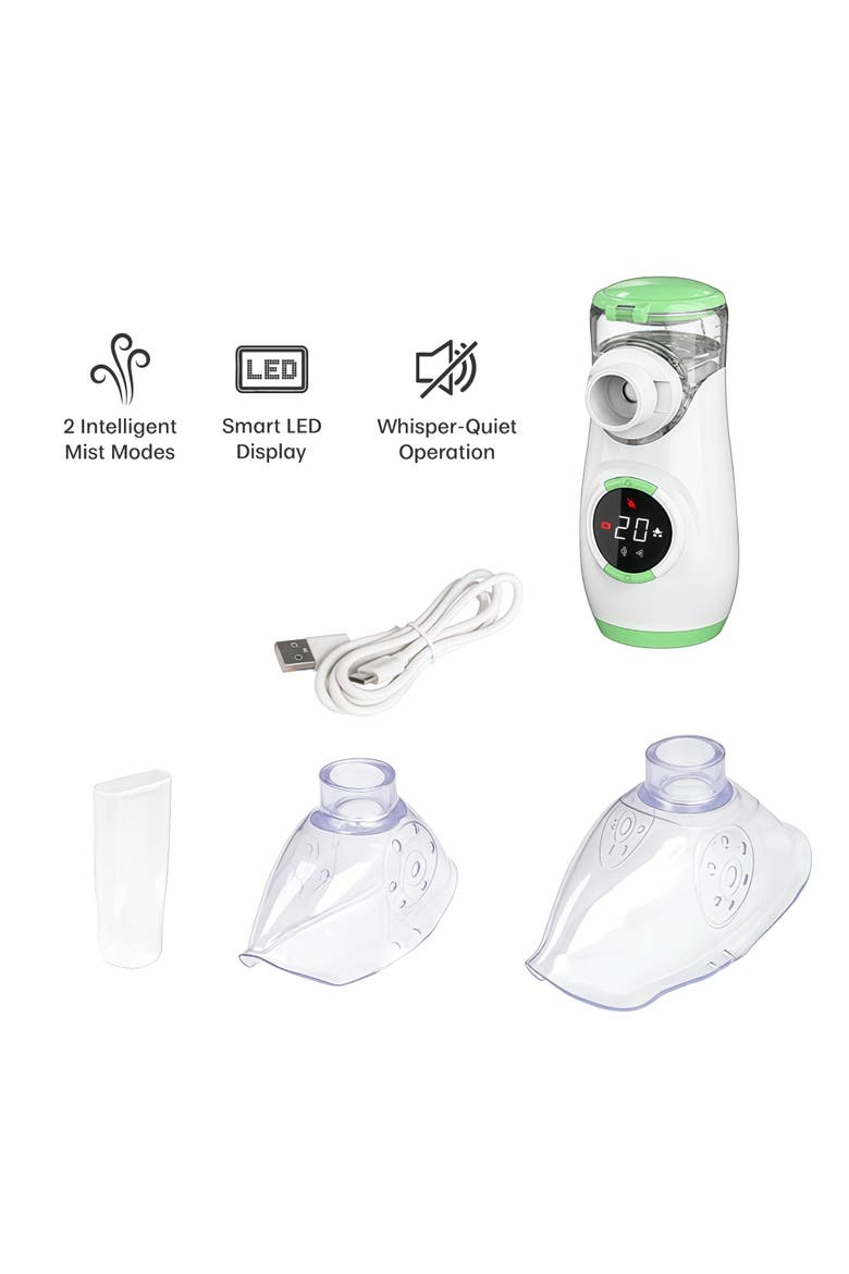 Portable Ultrafine Mesh Nebulizer, Alternate, color, White