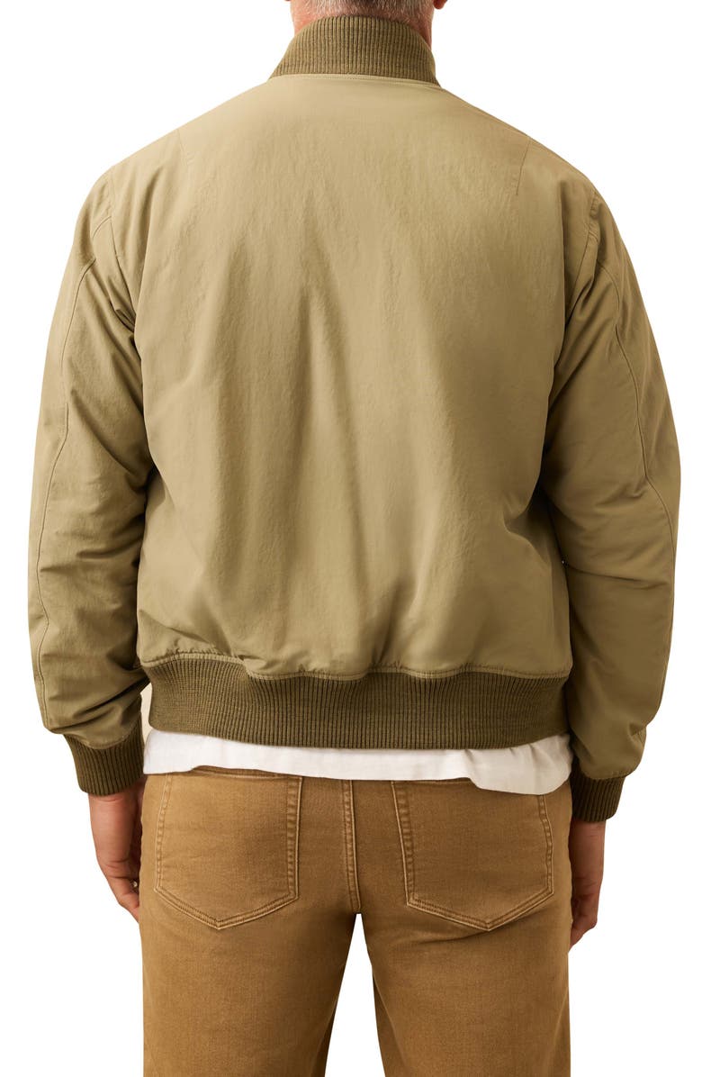 Faherty Military Bomber Jacket, Alternate, color, Olive Valley