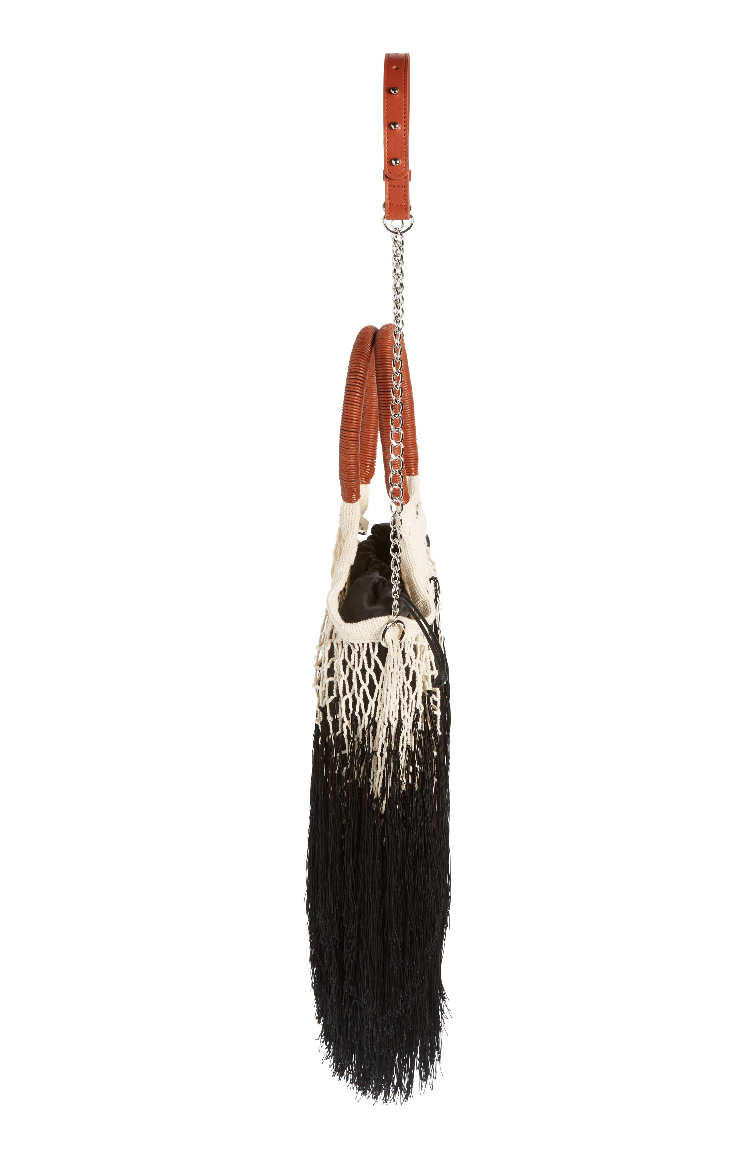 Large Vessal Fringe Convertible Bag, Alternate, color, FOSSIL