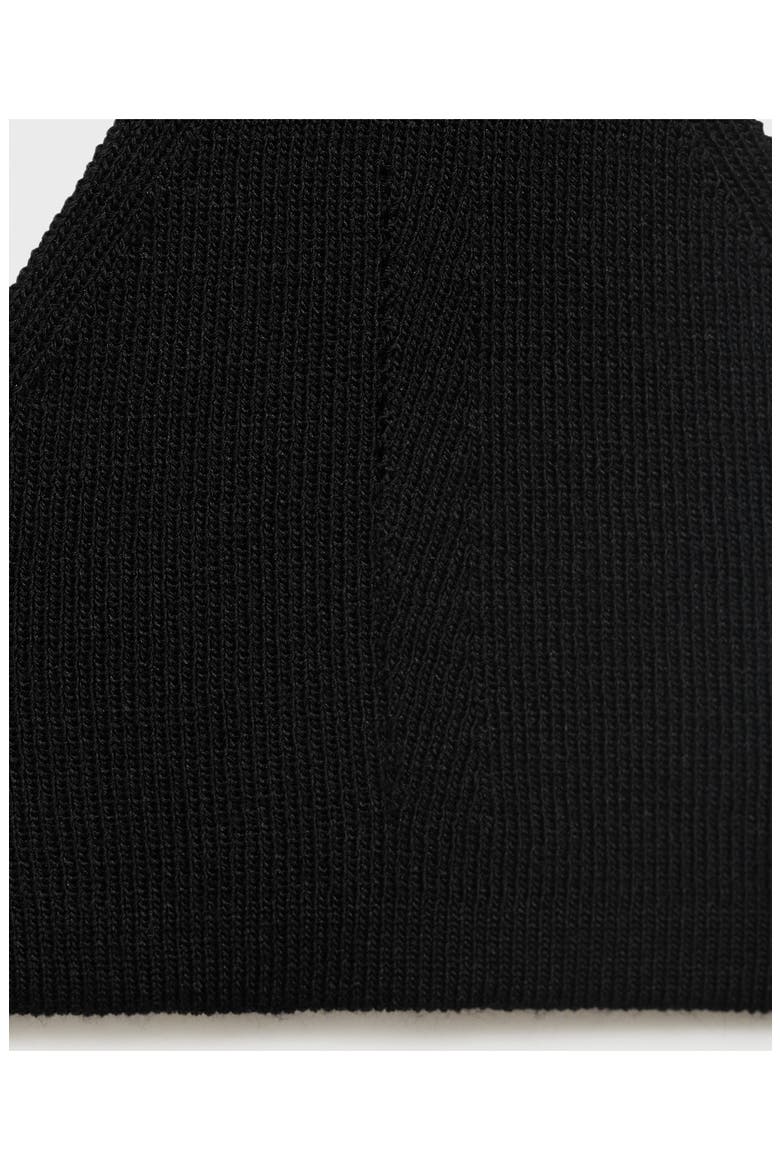 Knit Cropped Top, Alternate, color, BLACK