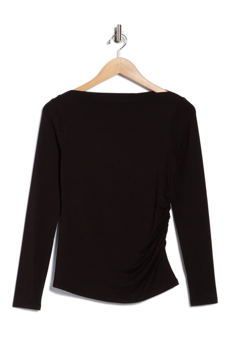 Bateau Neck Top, Alternate, color, BLACK