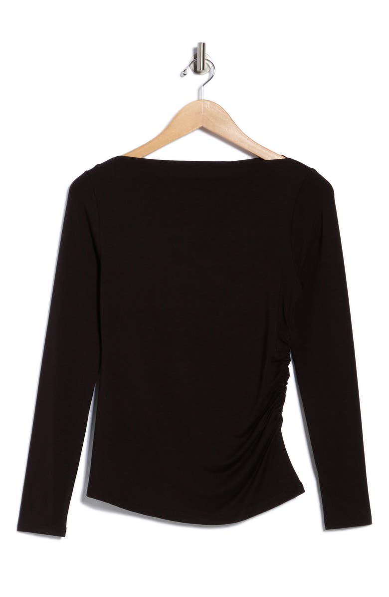 ELIE ELIE TAHARI Bateau Neck Top, Alternate, color, Black