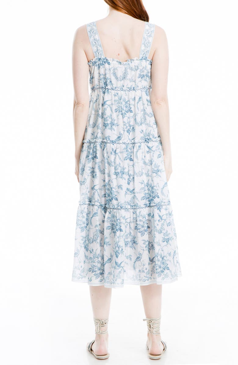 MAX STUDIO Sleeveless Printed Tiered Midi Dress, Alternate, color,