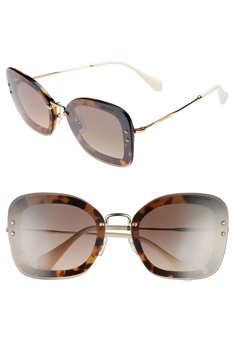 Miu Miu 65mm Gradient Oversize Sunglasses, Main, color, 