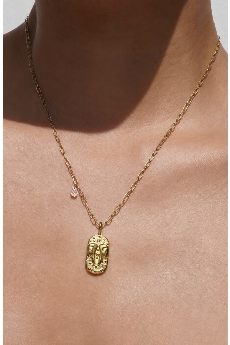 Cielo Zodiac Pendant Necklace, Alternate, color, GEMINI/ GOLD