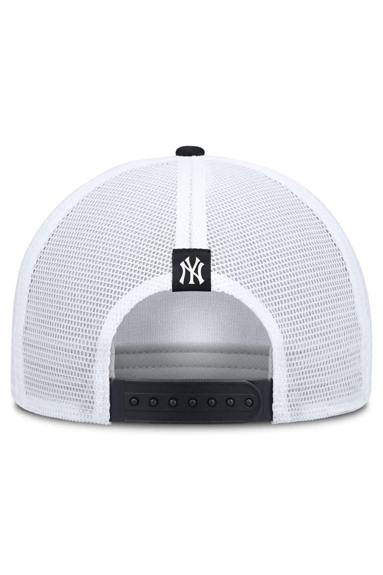 Men's Nike  Khaki/Navy New York Yankees Rise A-Frame Trucker Adjustable Hat, Alternate, color, Khaki